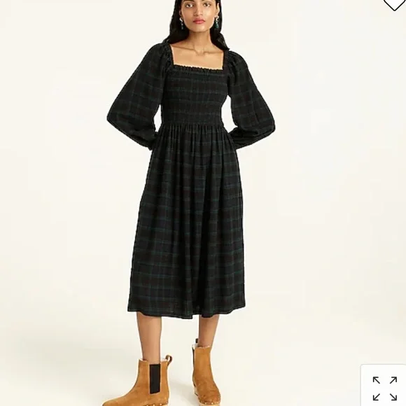 J crew flannel dress online